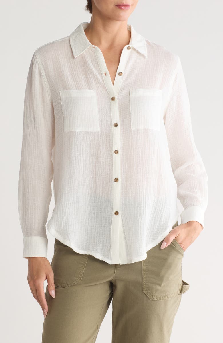 Marine Layer Reese Cotton Button-Up Shirt, Main, color,