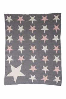 PARKLAND COLLECTION Twinkle Stars Transitional Light Grey Knitted 32" x 40" Baby Blanket