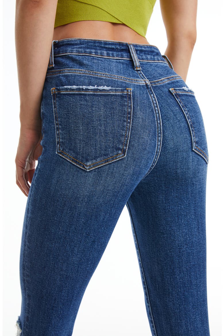 High Waist Ripped Straight Leg Jeans, Alternate, color, MILLYROCK