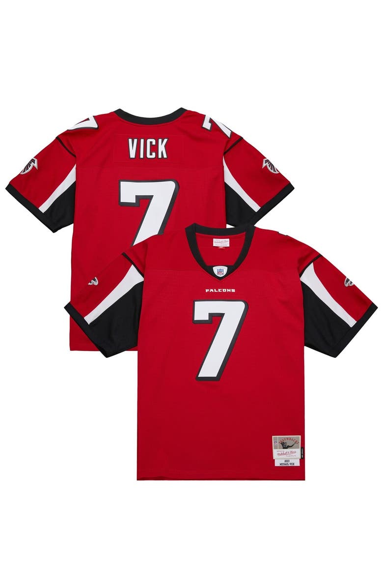 Mitchell & Ness Men's Mitchell & Ness Michael Vick Red Atlanta Falcons 2003 Legacy Replica Jersey, Main, color, Red