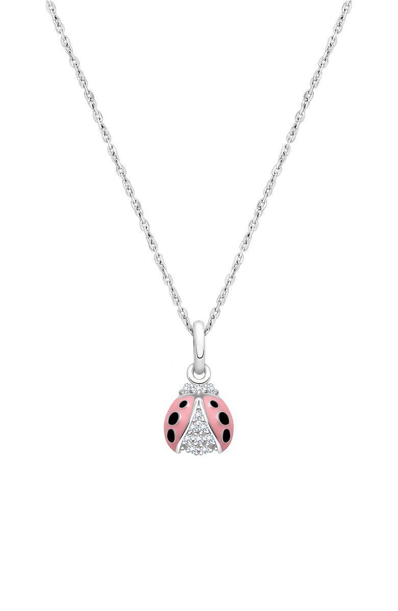 Tiny Blessings Sterling Silver Love Bug 12-14" Necklace, Main, color, Sterling Silver