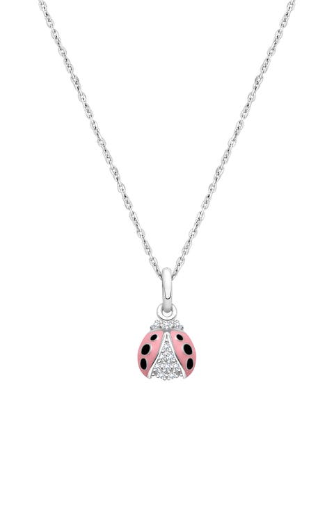 Sterling Silver Love Bug 12-14" Necklace