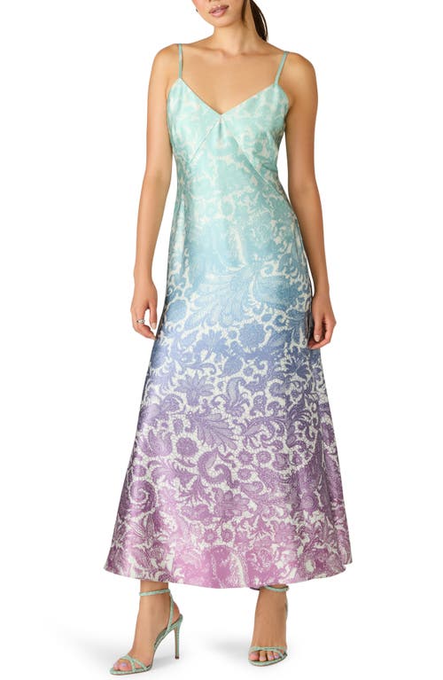 Steve Madden Sharmin Stretch Satin Slipdress In Blue