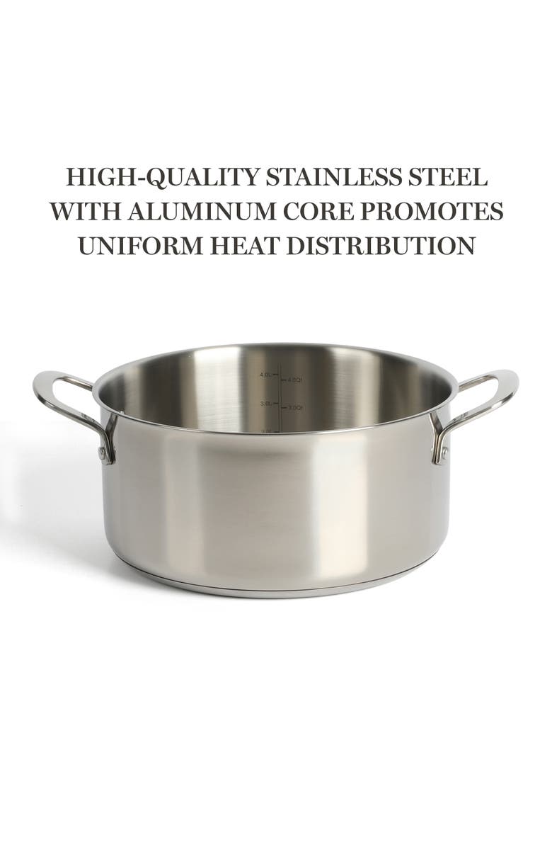 MARTHA STEWART Catselle 5-Quart Stainless Steel Dutch Oven with Lid, Alternate, color,
