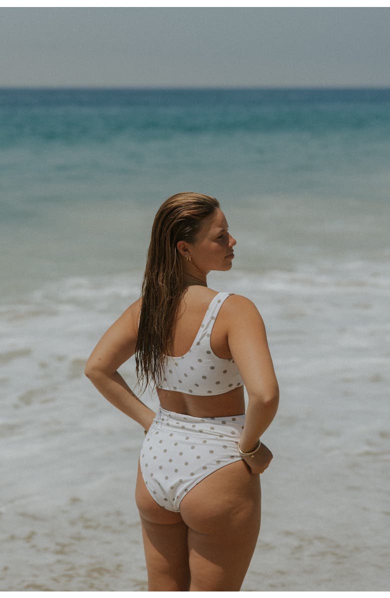 Geode Swimwear Eleanor High Waisted Bottoms, Alternate, color, White