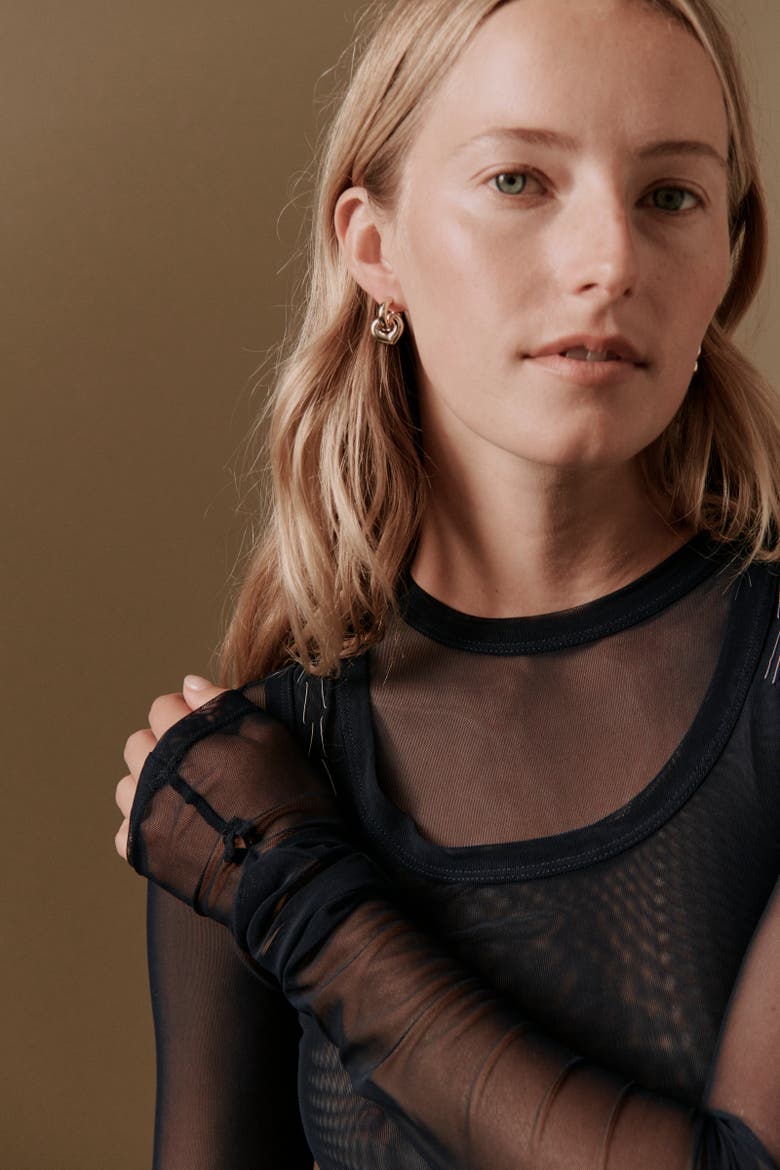 Eloise Chunky Heart Hoops, Alternate, color, Recycled Gold Vermeil