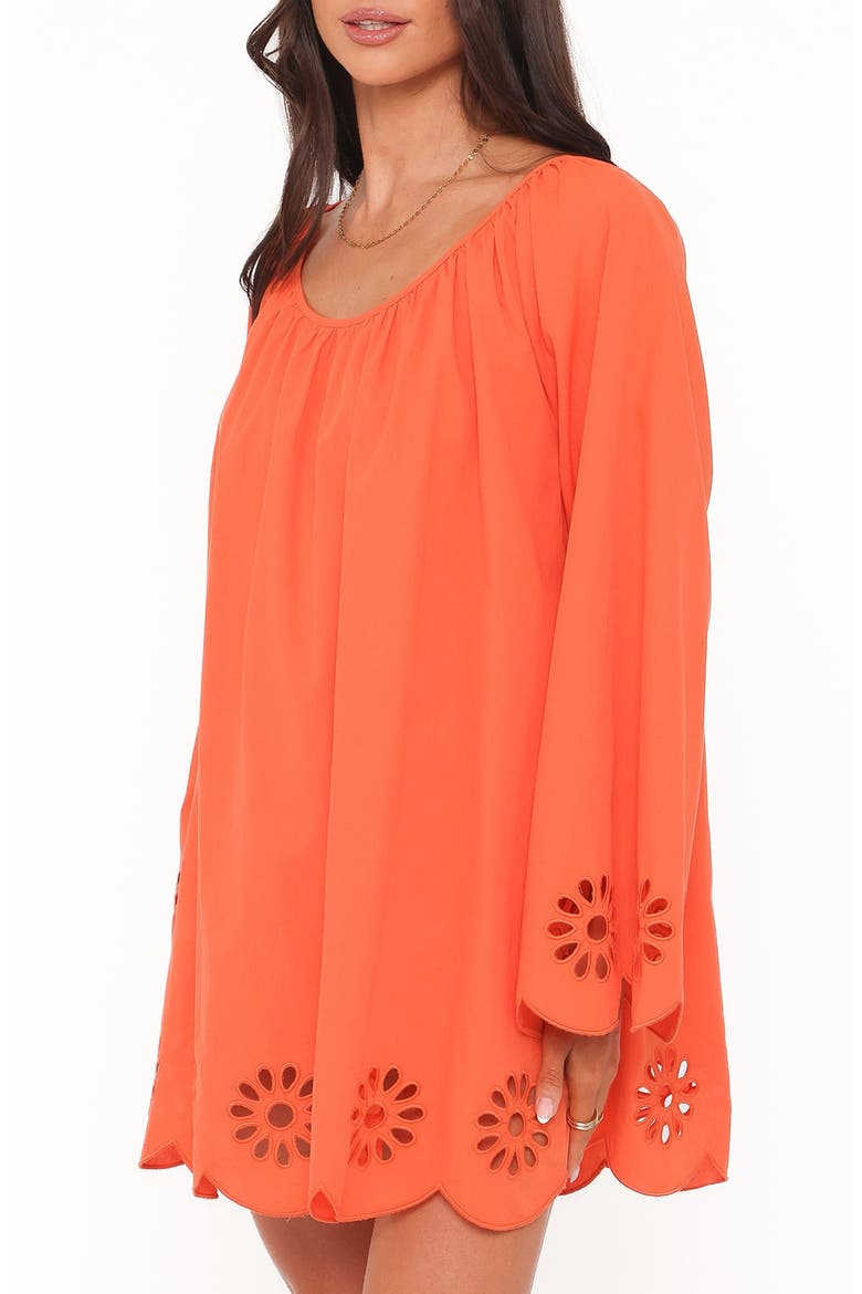 Tampa Long Sleeve Shift Minidress, Alternate, color, ORANGE
