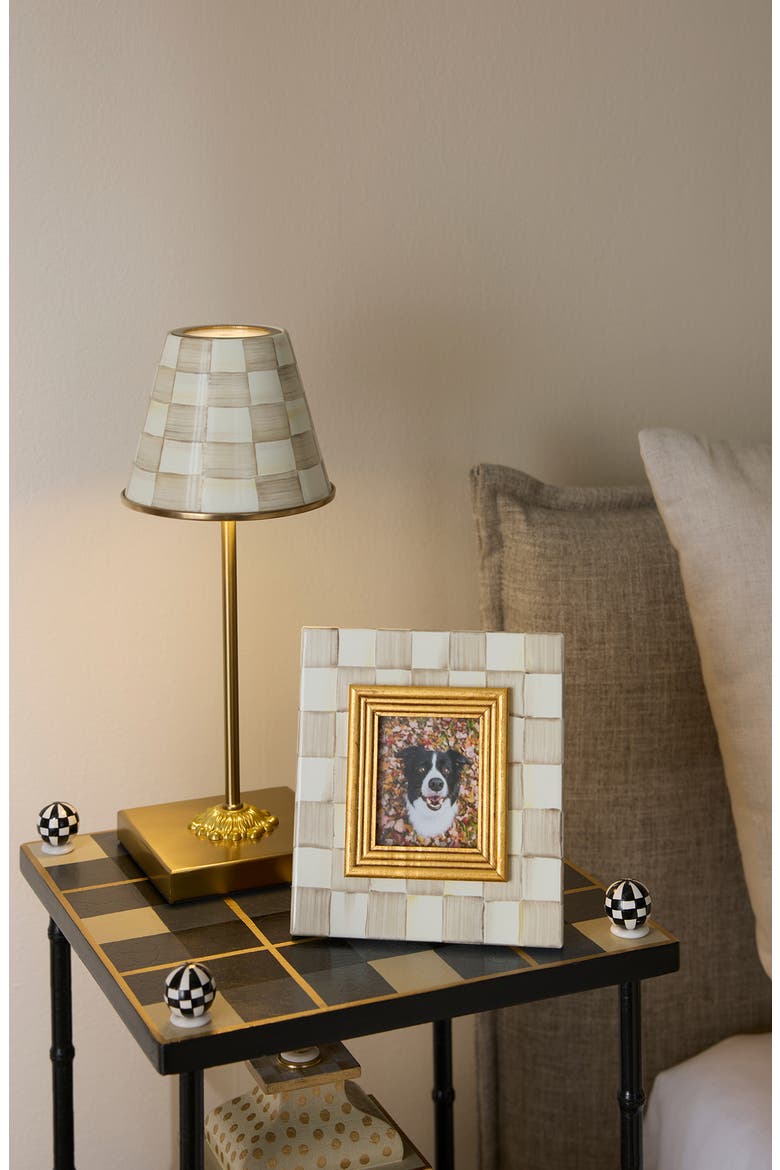 Mocha Check Enameled Steel 2.5 x 3-Inch Picture Frame, Alternate, color, MOCHA