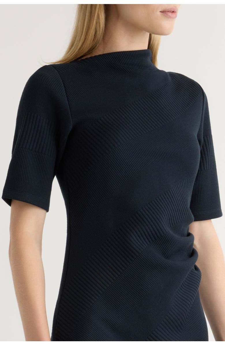 Modern Citizen Evie Ribbed Knit Jersey Dress, Alternate, color, Navy