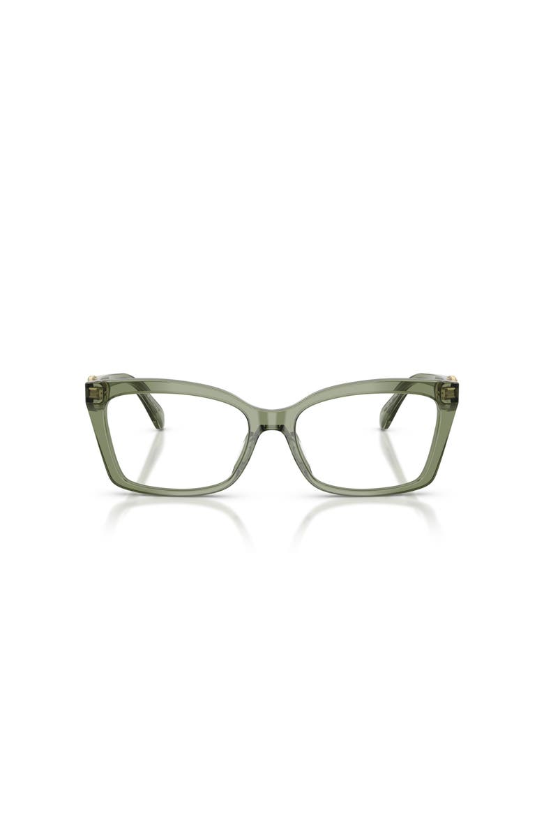 Michael Kors 53mm Rectangle optical glasses, Alternate, color, Green