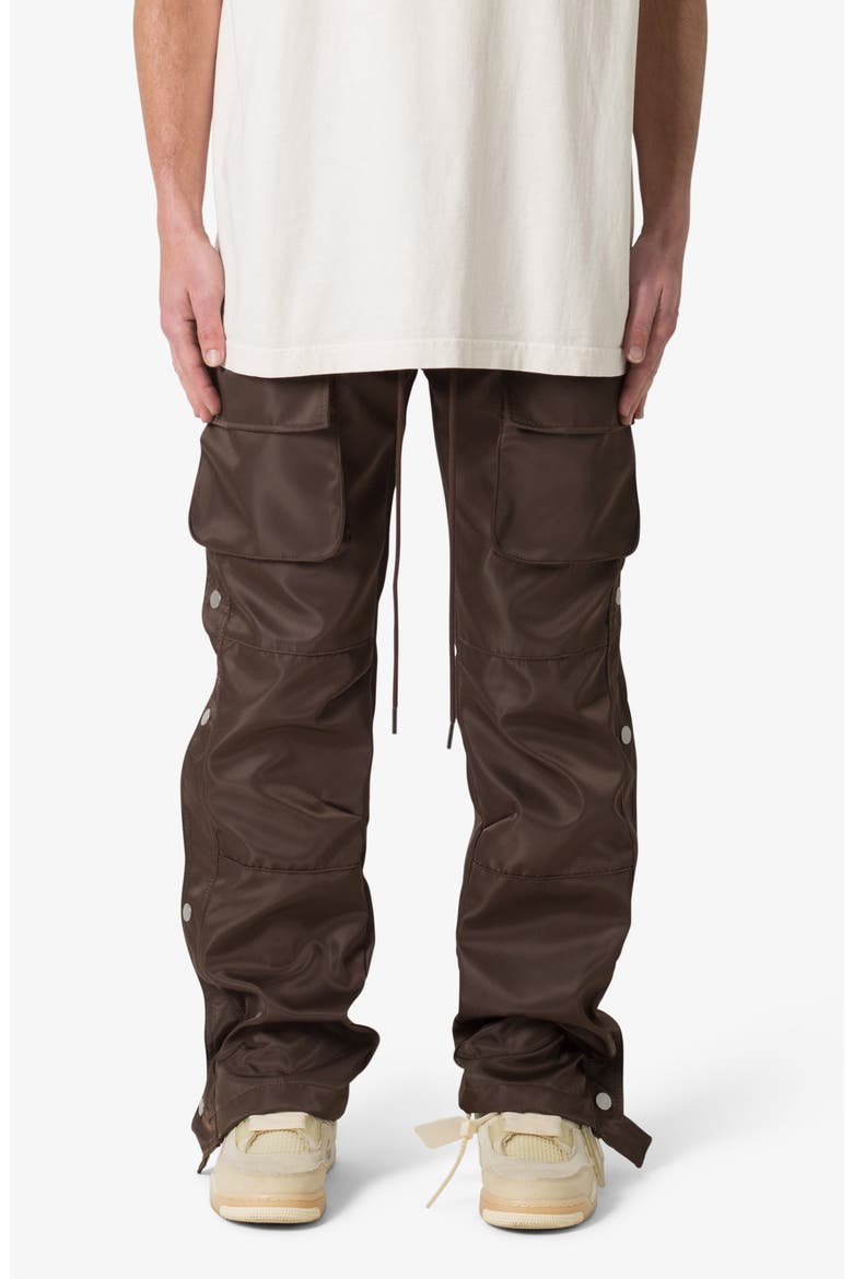 Snap Front Cargo Pants, Main, color, BROWN