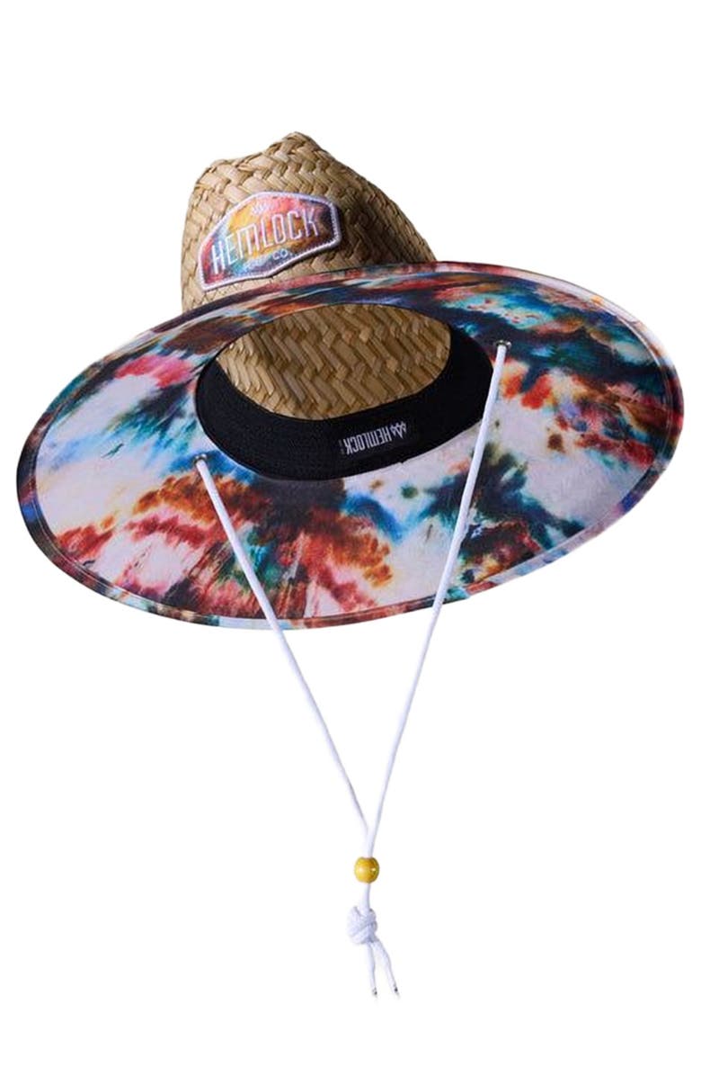 Hemlock Bowie Straw Lifeguard Hat, Alternate, color, Tie Dye