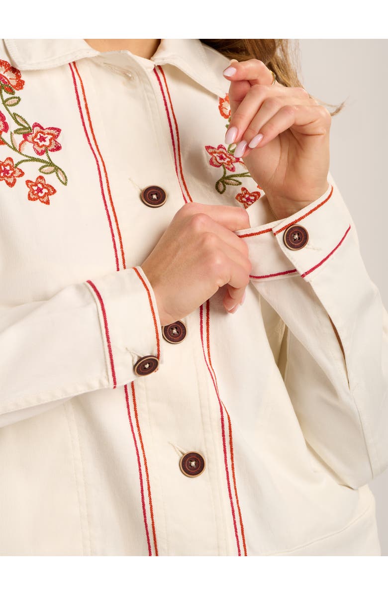 Brakeburn Celestina Floral Embroidery Jacket, Alternate, color, Cream