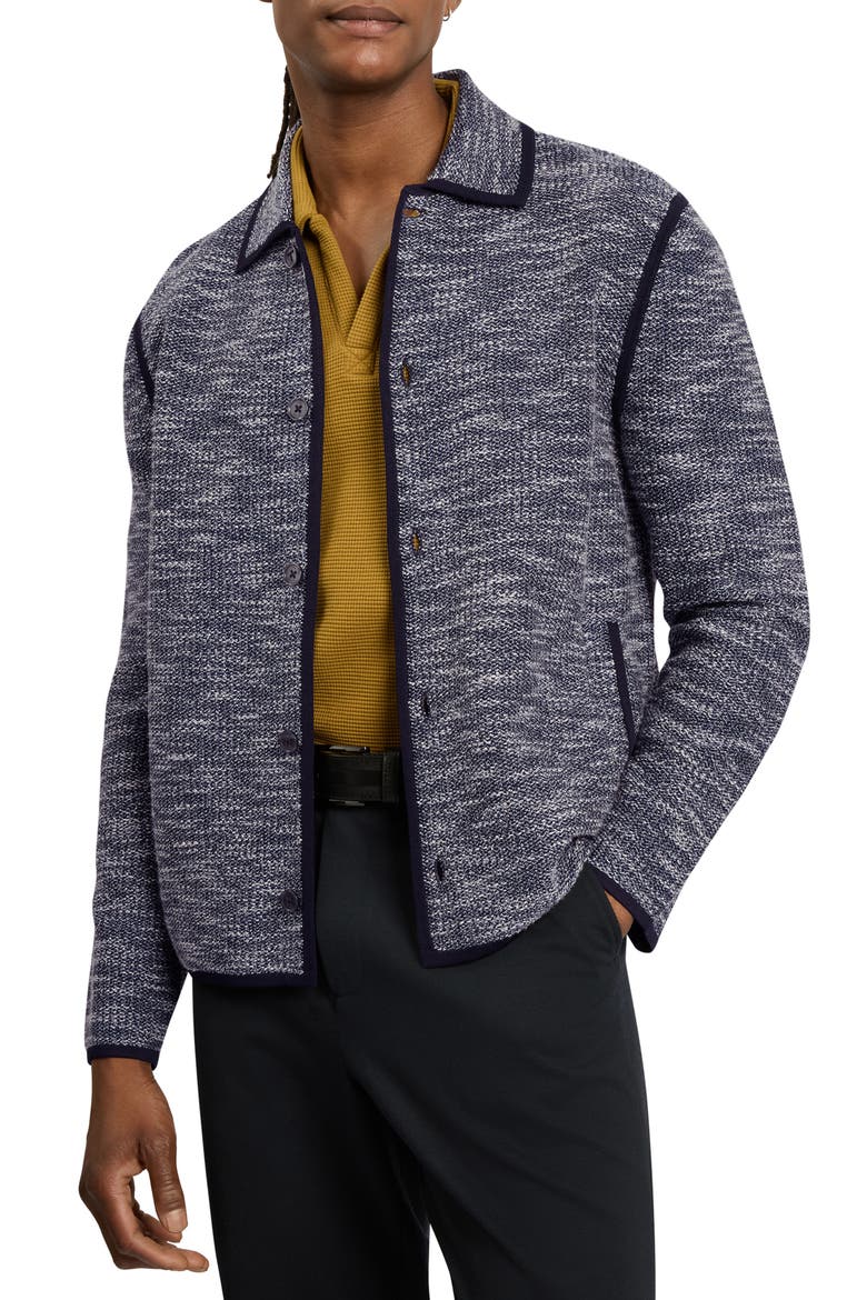 Hannley Textured Shirt Jacket, Main, color, NAVY