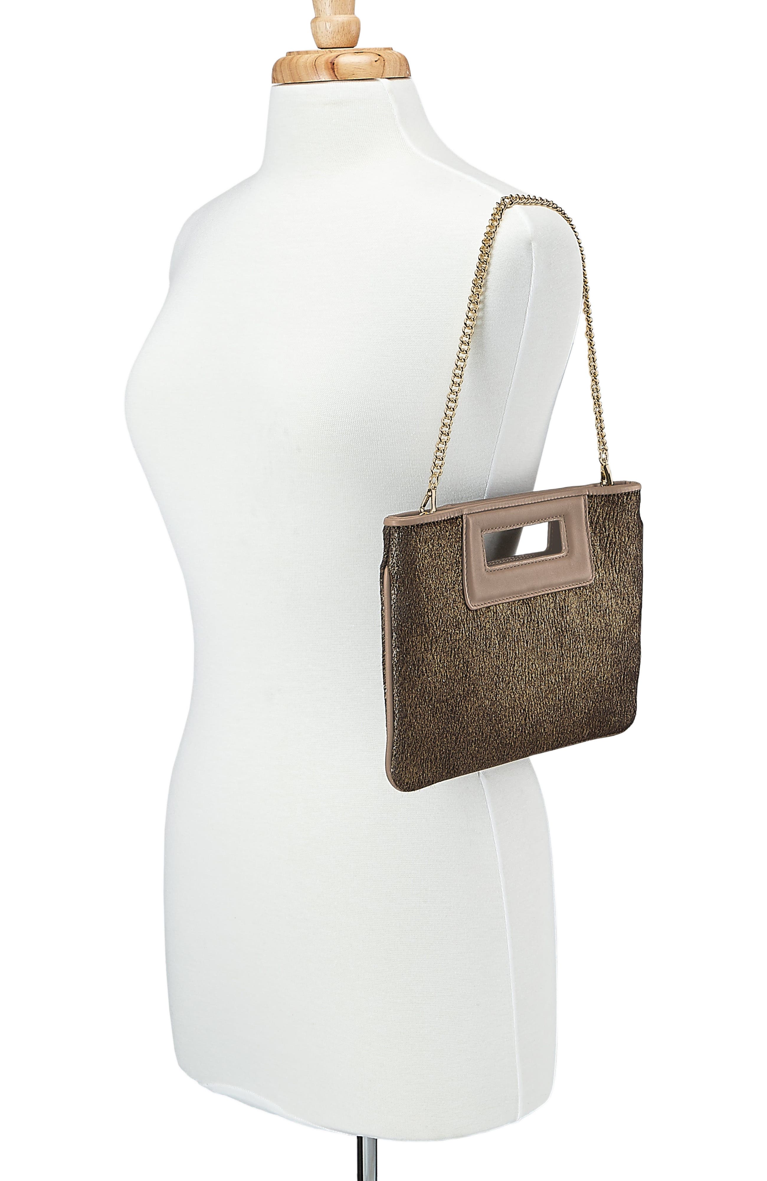 GiGi New York WILLA CLUTCH, Alternate, color, Gold Haircalf