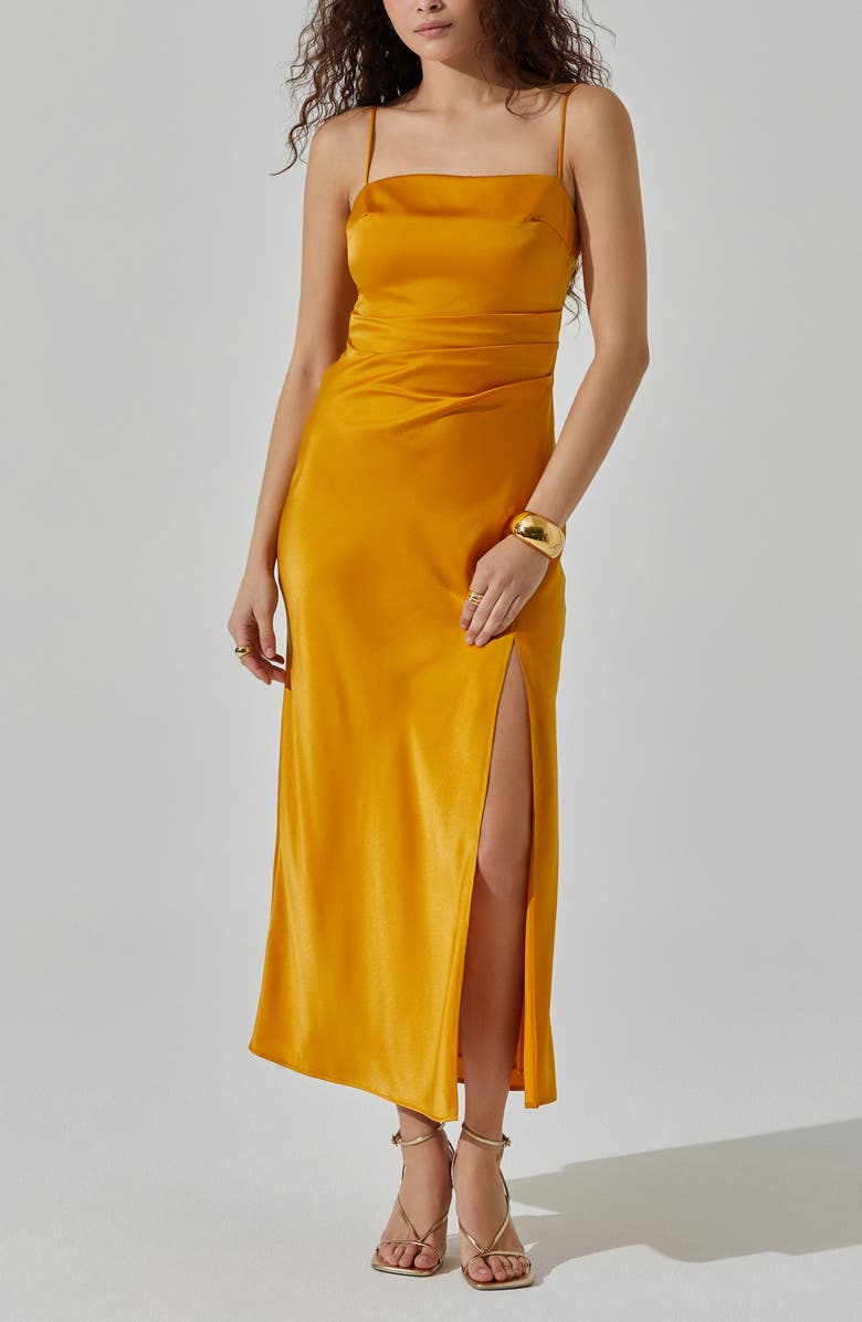 ASTR the Label Satin Slipdress, Alternate, color, Marigold