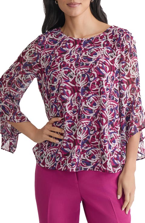 Ruffle Sleeve Top (Petite)