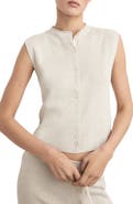 MANGO Cotton Blend Sweater Vest