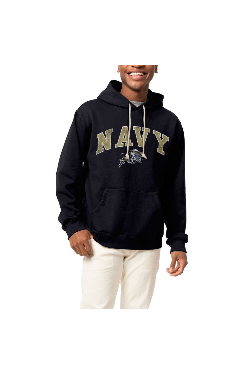 LEAGUE COLLEGIATE WEAR Men's League Collegiate Wear Navy Navy Midshipmen Arch Essential Pullover Hoodie, Alternate, color, 