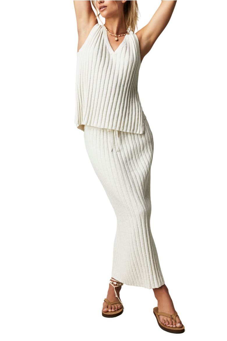 Veda Cotton Blend Sleeveless Sweater & Skirt Set, Alternate, color, IVORY