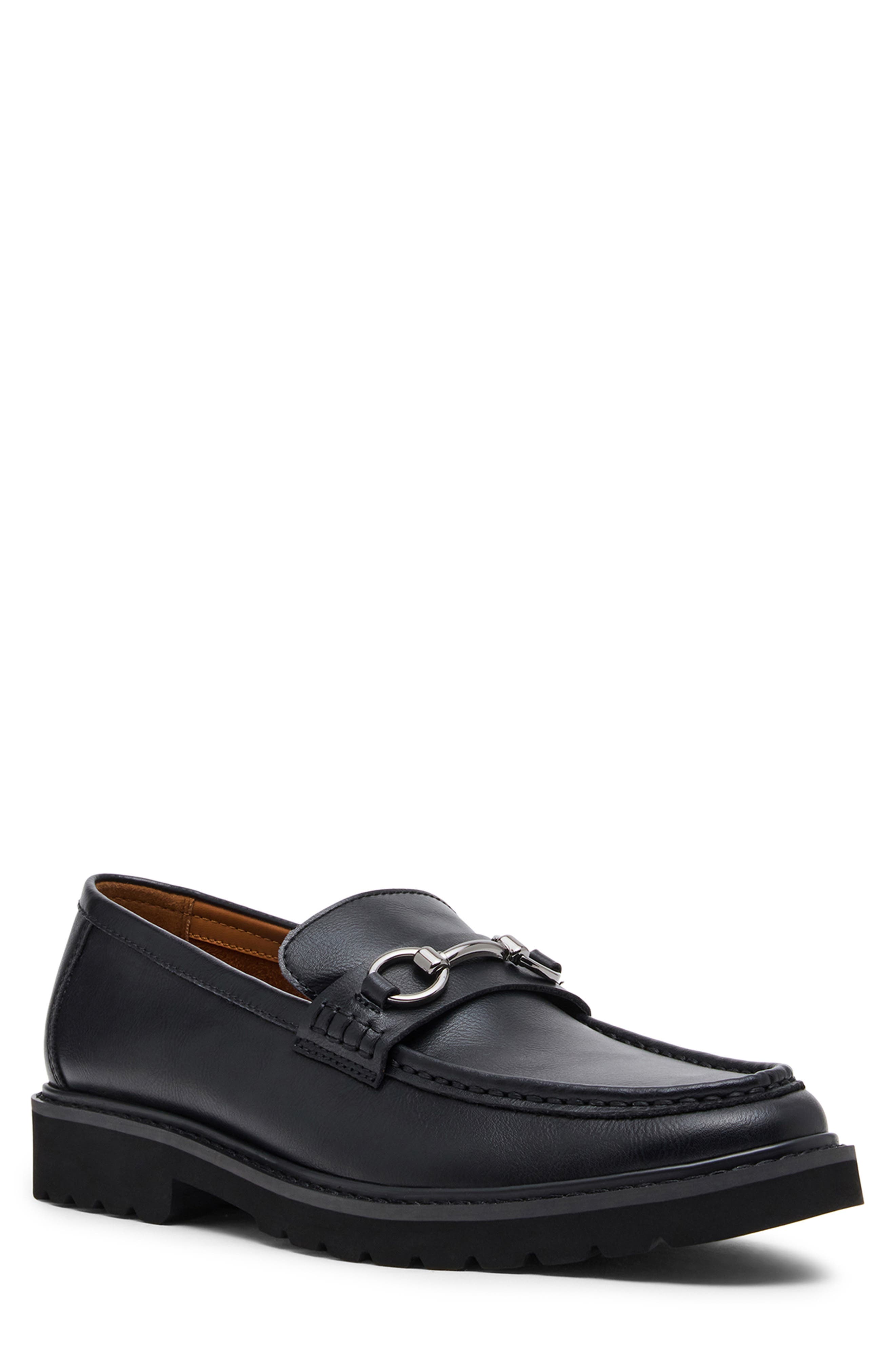 Marnald Faux Leather Loafer, Main, color, BLACK