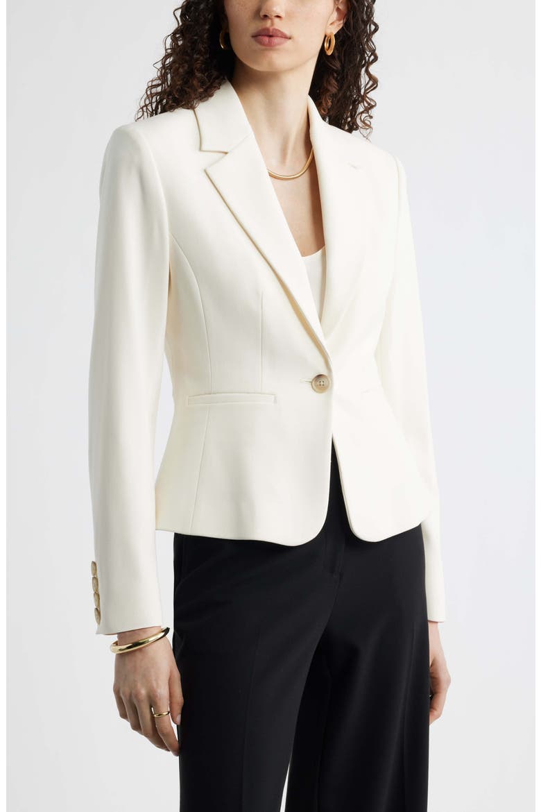 Peplum Blazer, Main, color, IVORY TOFU