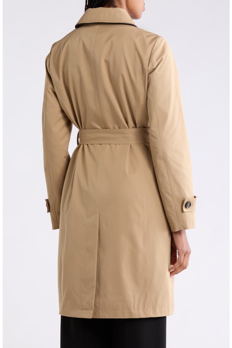Belted A-Line Rain Coat, Alternate, color, DK CAMEL