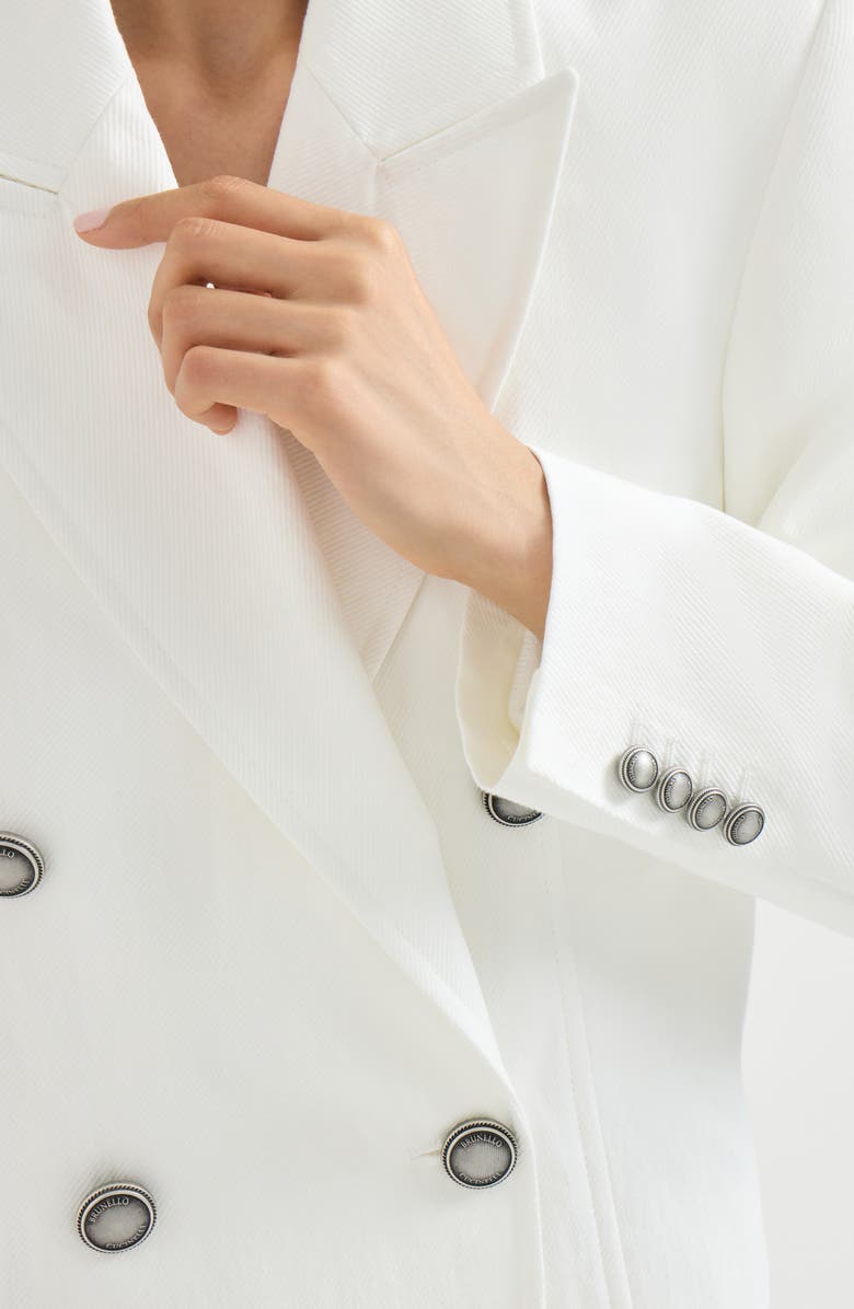 Brunello Cucinelli Blazer with monili, Alternate, color, White