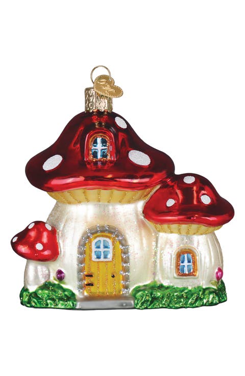 Mushroom House Ornament