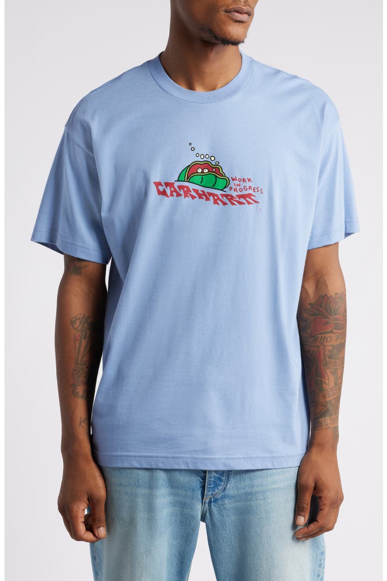 Clam Organic Cotton Graphic T-Shirt, Main, color, CHARM BLUE