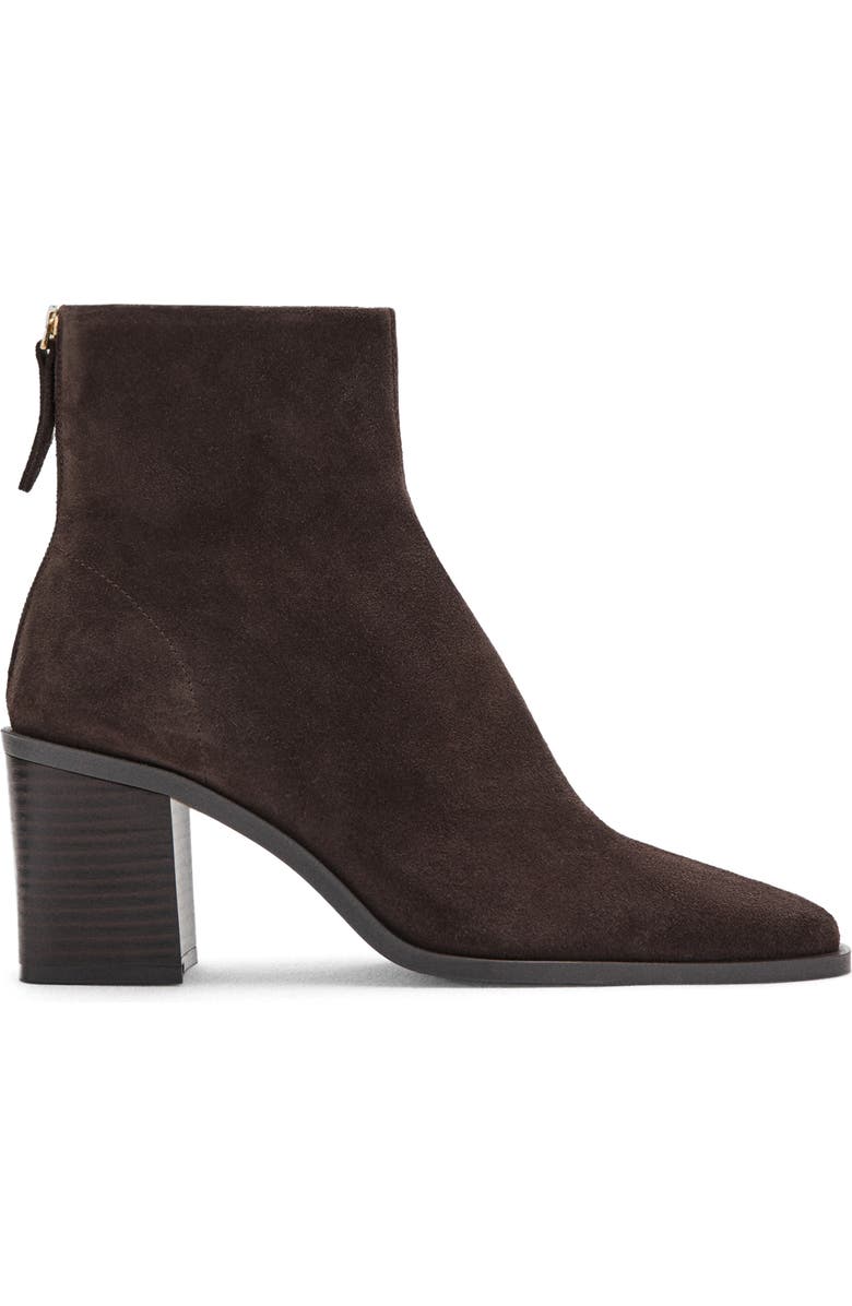 MANGO Round Toe Bootie, Alternate, color, Chocolate