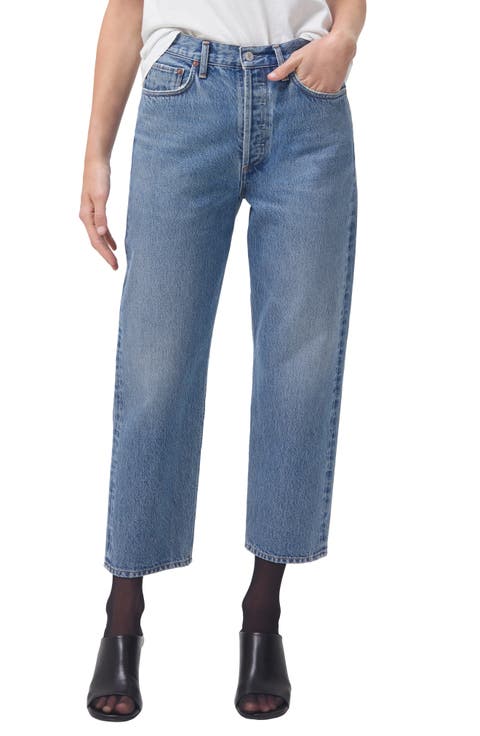 '90s Crop Loose Straight Leg Organic Cotton Jeans
