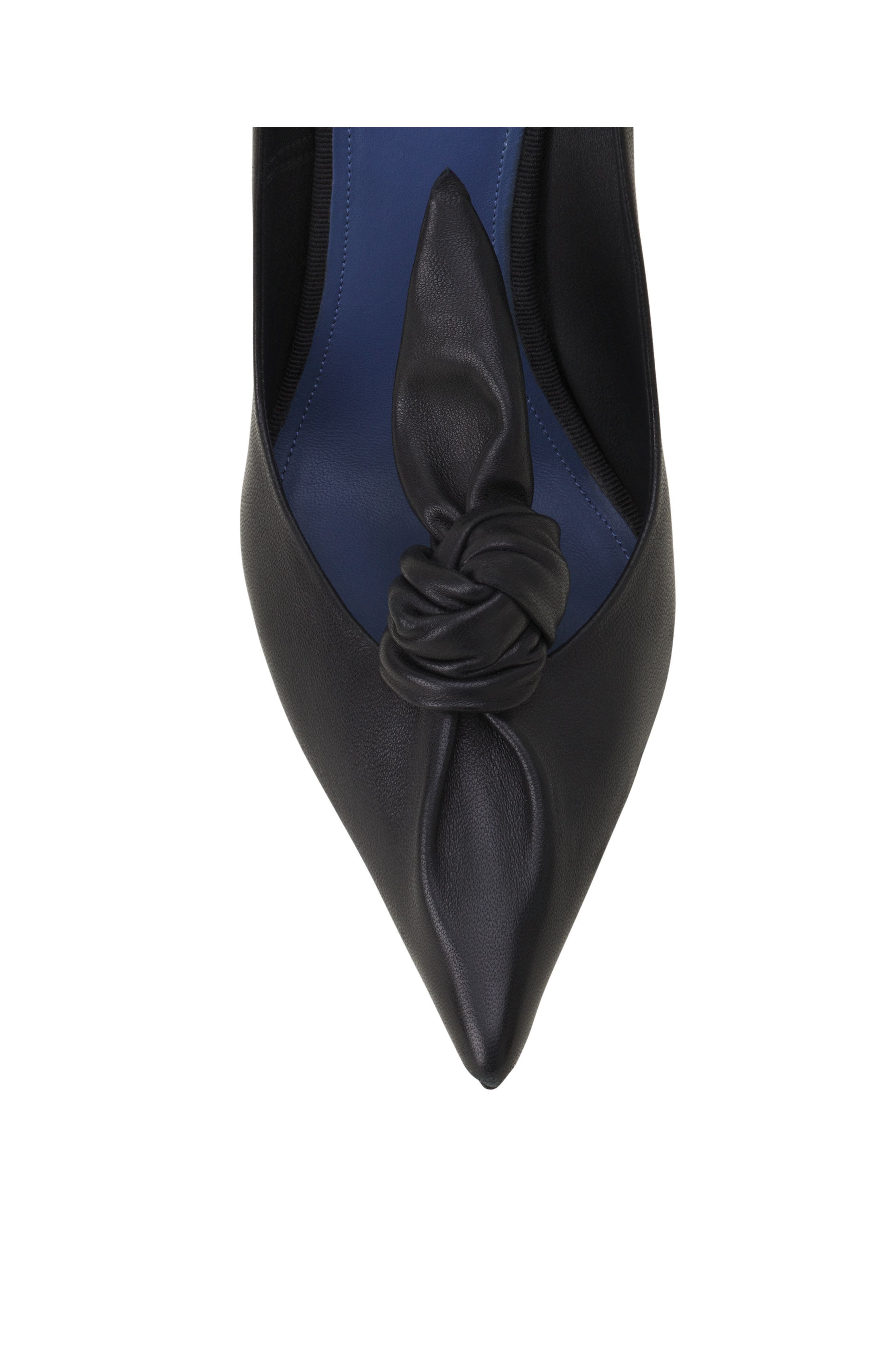 Lanvin Midnight Step Leather Bow Pump, Alternate, color, Black