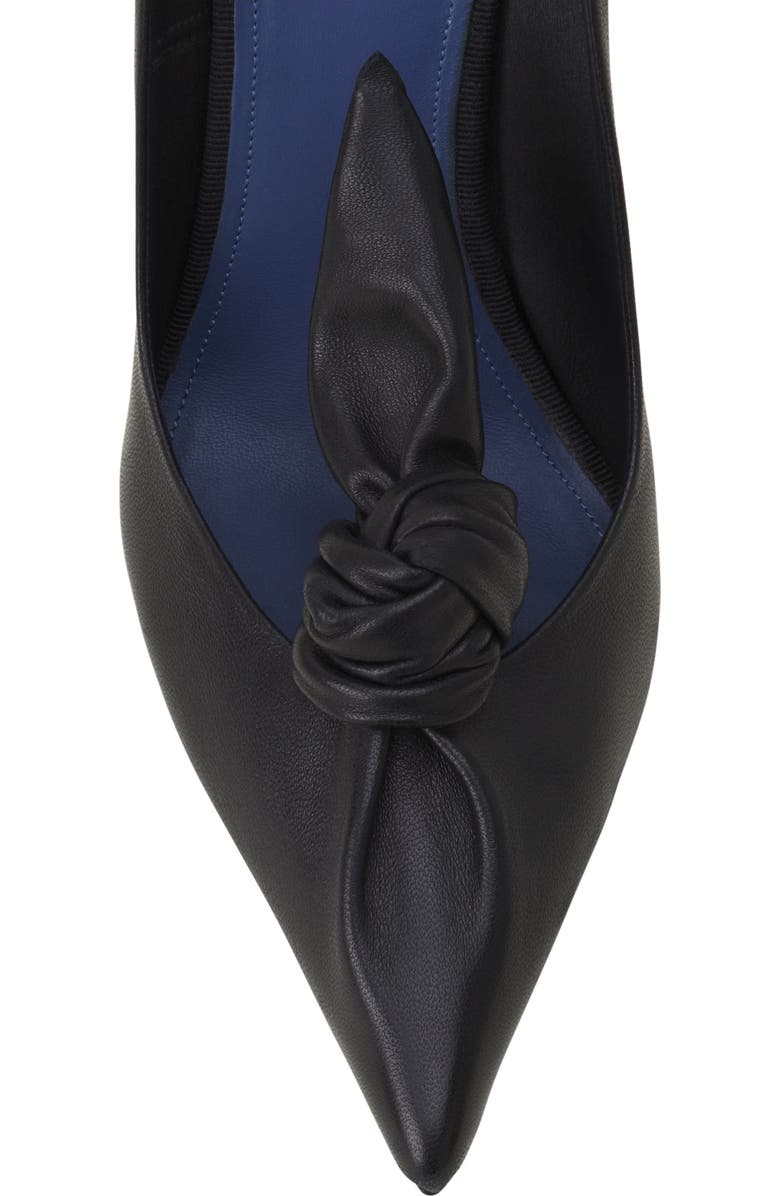 Lanvin Midnight Step Leather Bow Pump, Alternate, color, Black