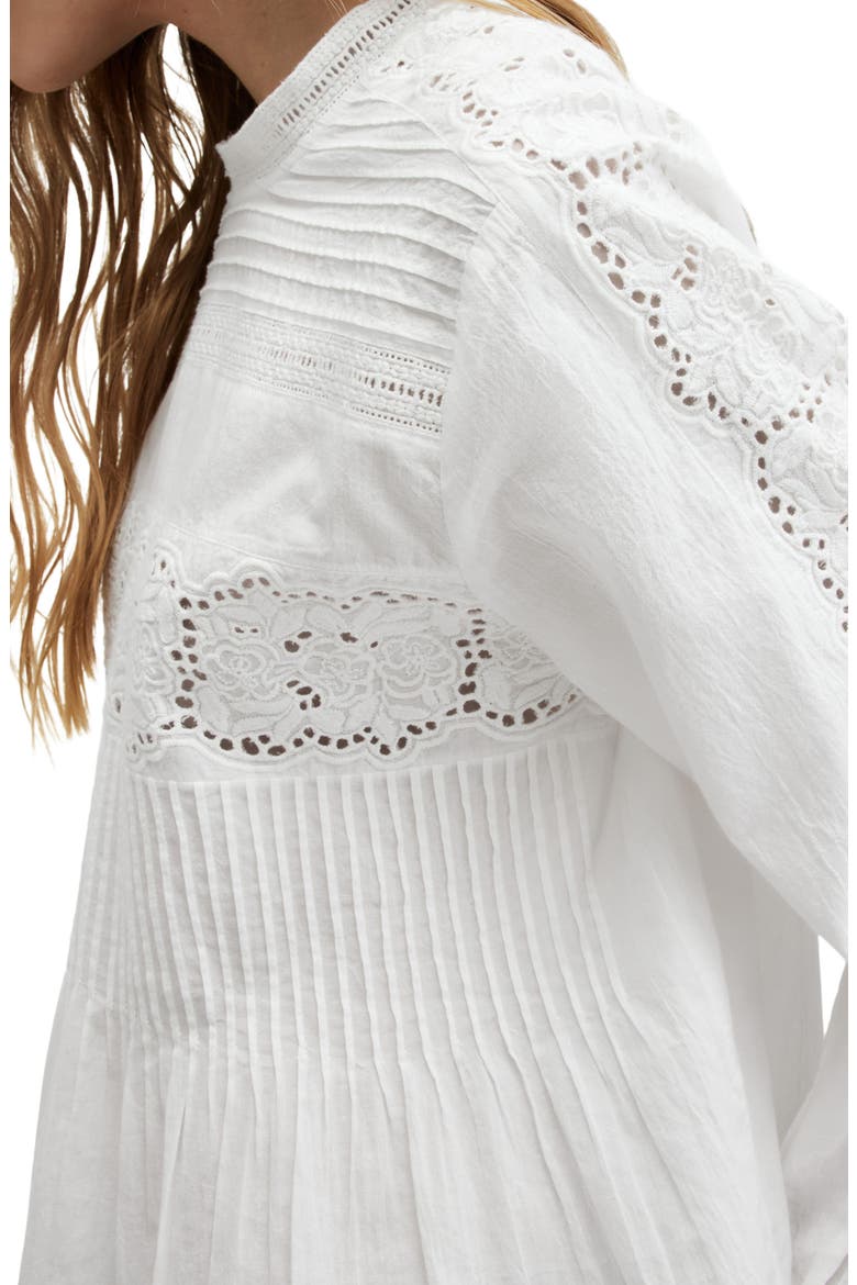 Elaia Eyelet Embroidery Cotton Top, Alternate, color, CHALK WHITE