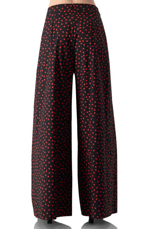 Ivonne Wide-leg Polka Dot Pants In Multi