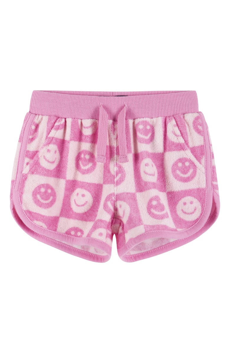 Andy & Evan Smiley Terry Cloth Sweatshirt & Shorts Set, Alternate, color, 