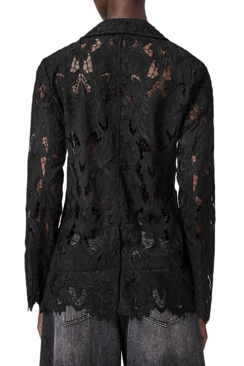 Charli Lace Blazer, Alternate, color, BLACK