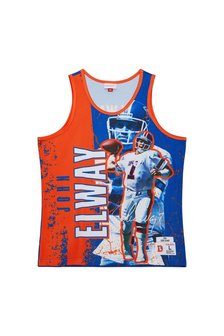 Men's Mitchell & Ness John Elway Royal Denver Broncos 1994 Player Burst Tank Top, Alternate, color, Royal