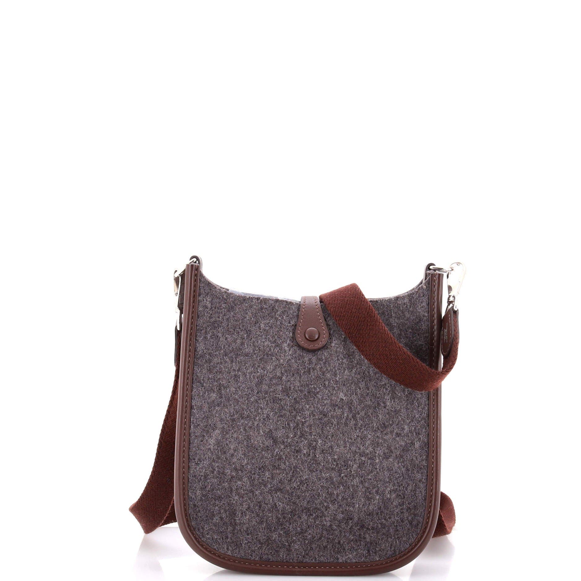 Pre-Owned Hermes Evelyne Bag Gen III Felt TPM, Alternate, color, Gris Moyen