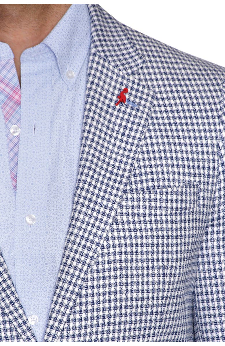 TailorByrd White Houndstooth Two Button Notch Lapel Modern Fit Sport Coat, Alternate, color, 