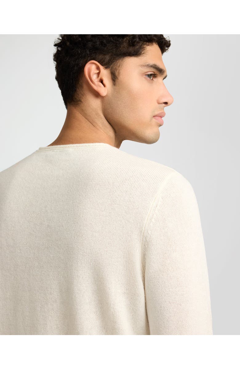 Onia Linen Cashmere Rollneck Sweater, Alternate, color, White
