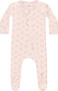 QUINCY MAE Floral Zip Footie