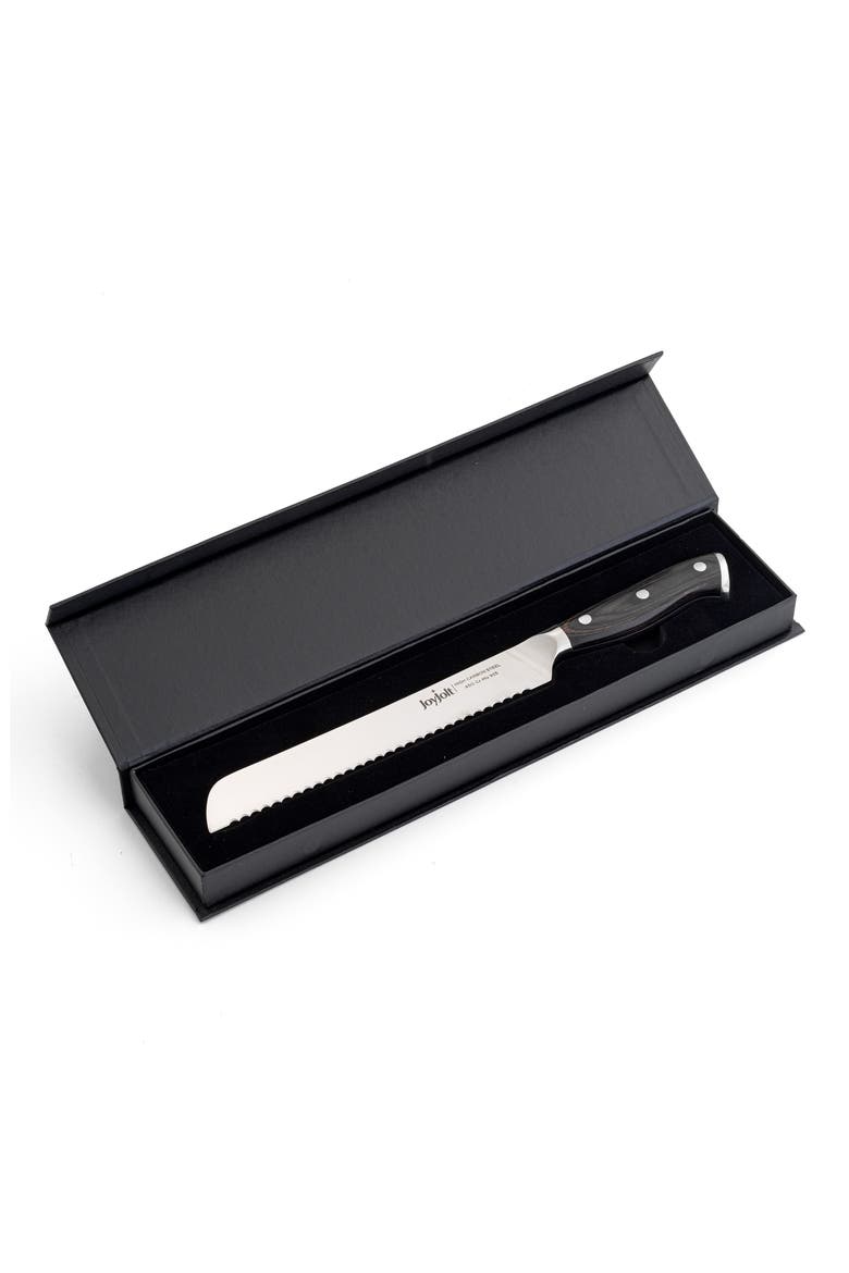 8" Stainless Steel Bread Knife, Alternate, color, SILVER/ BLACK