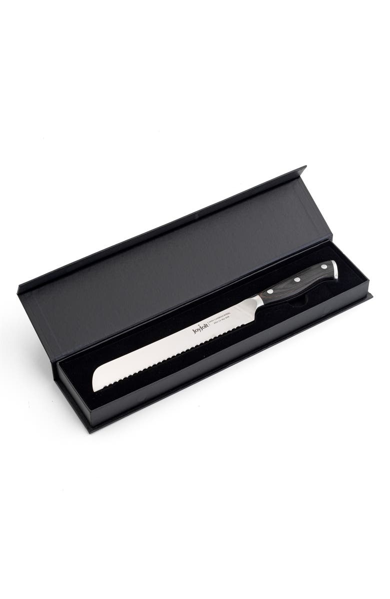 JoyJolt 8" Stainless Steel Bread Knife, Alternate, color, Silver/ Black