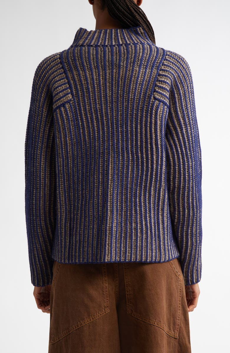 Eckhaus Latta Chalet Funnel Neck Wool Sweater, Alternate, color,