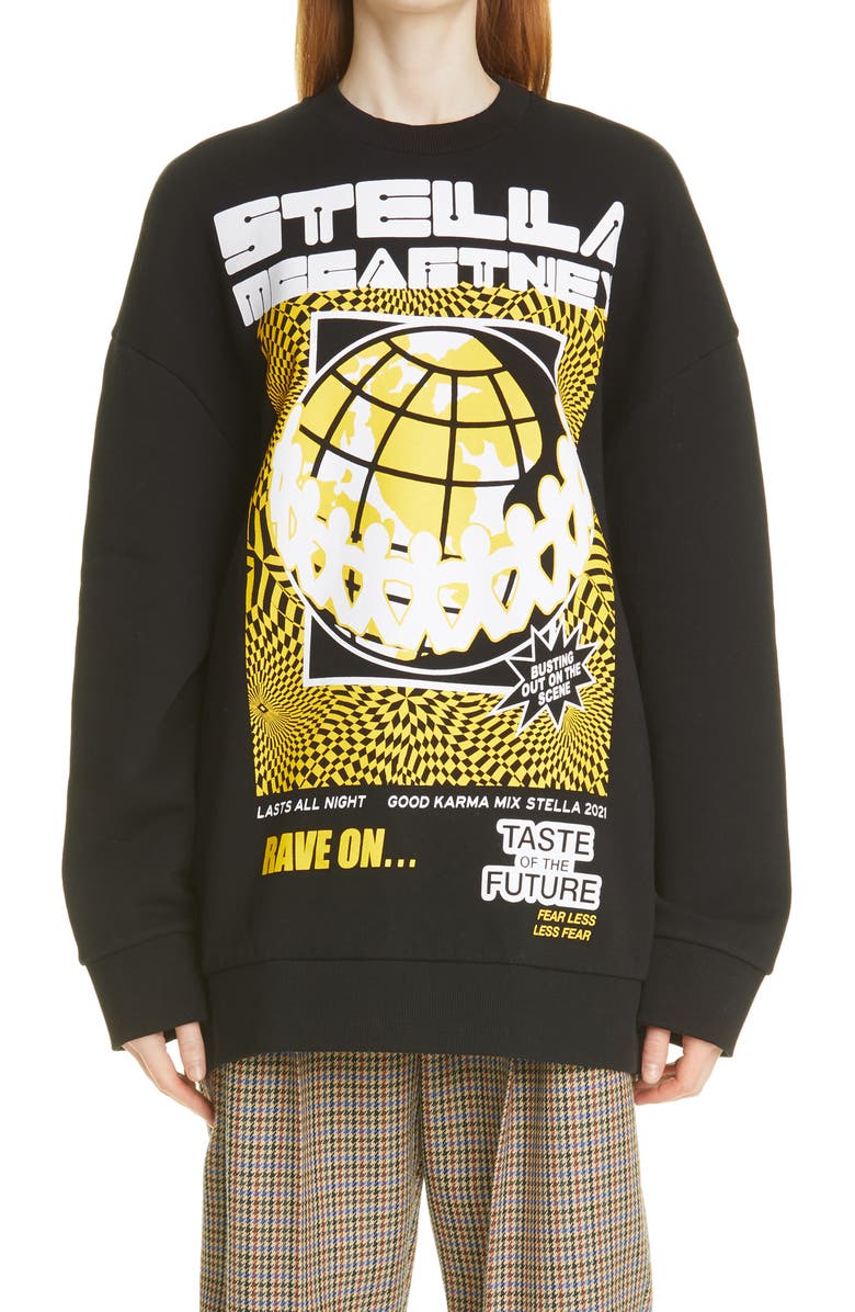 Stella McCartney Rave Graphic Sweatshirt, Main, color, 