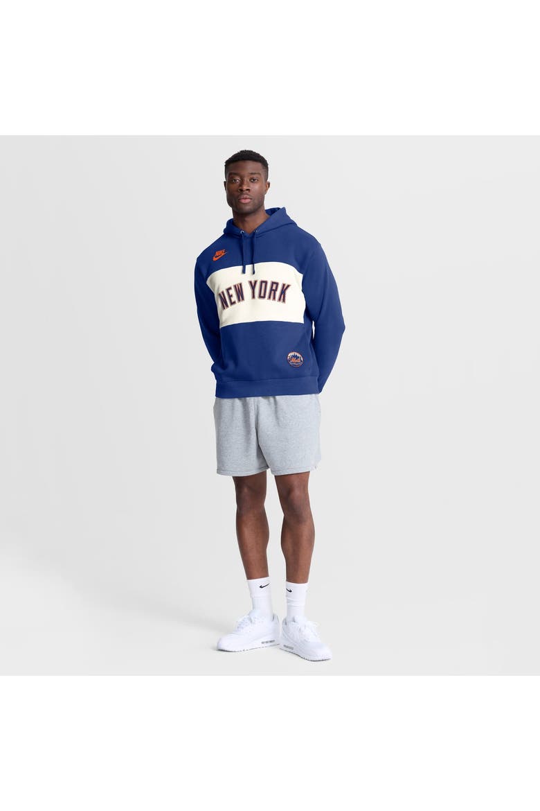 Men's Nike Royal New York Mets 1998-2011 Cooperstown Collection Legacy Color-Block Hoodie, Alternate, color, Royal