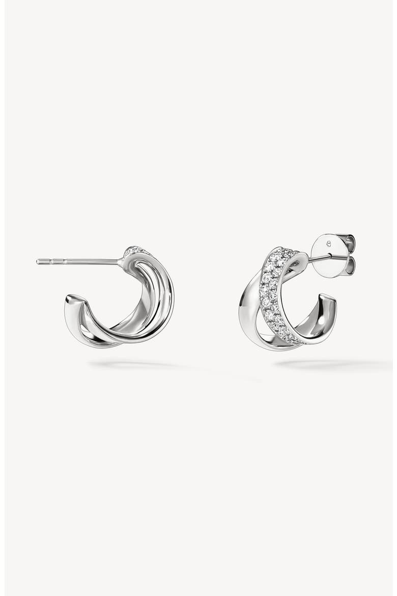 INSIDE/OUT 18K Gold Diamond Flip Earrings, 0.85ct., Alternate, color, WHITE GOLD