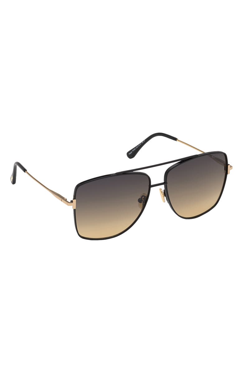 TOM FORD Reggie 61mm Gradient Aviator Sunglasses, Alternate, color,